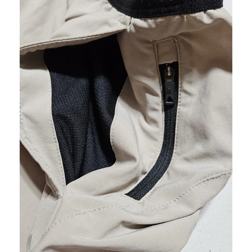 The North Face Essential Pant Mens S Outdoor Stretch TNF Running Zip Ankle Beige